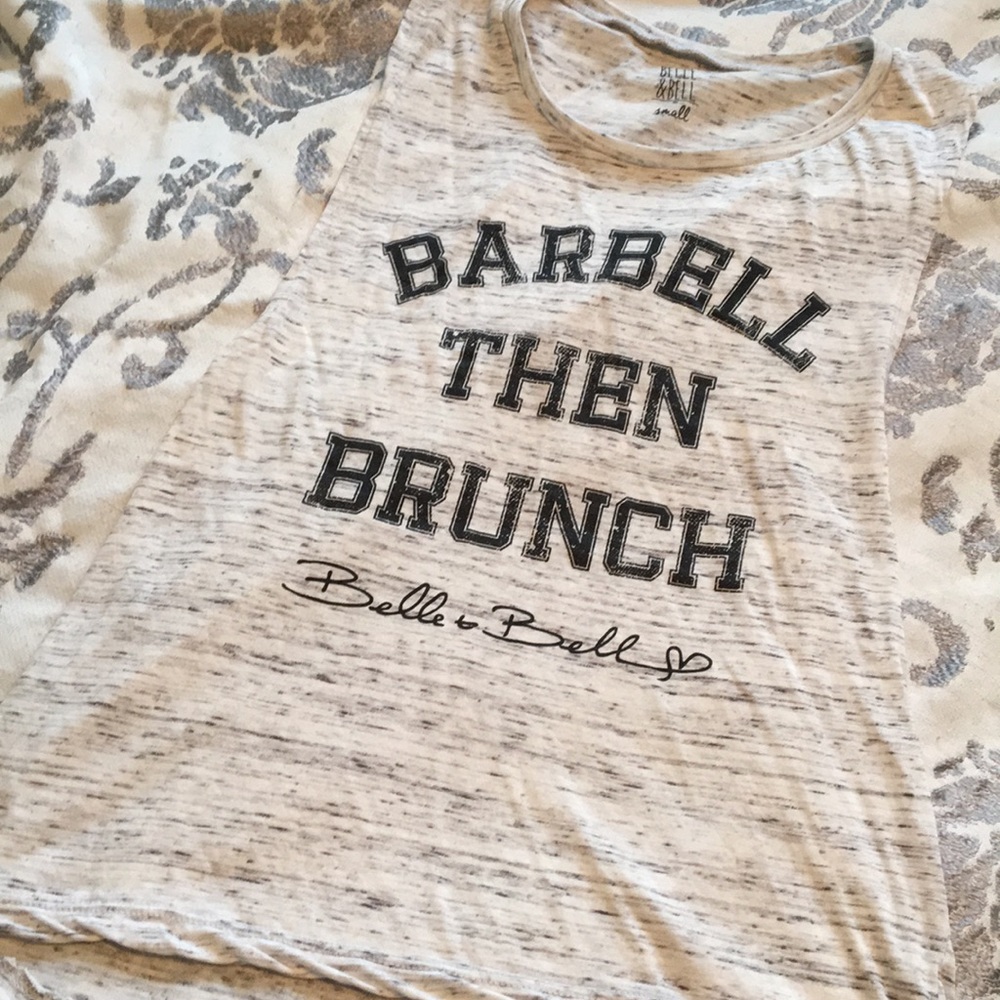 Barbell then brunch Crossfit tank.